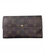 LOUIS VUITTONルイ ヴィトン）の古着「モノグラム　ポルトトレゾール　3つ折り財布」｜ブラウン