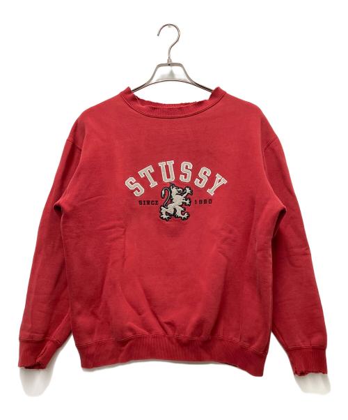stussy（ステューシー）stussy (ステューシー) スウェット レッド サイズ:Lの古着・服飾アイテム
