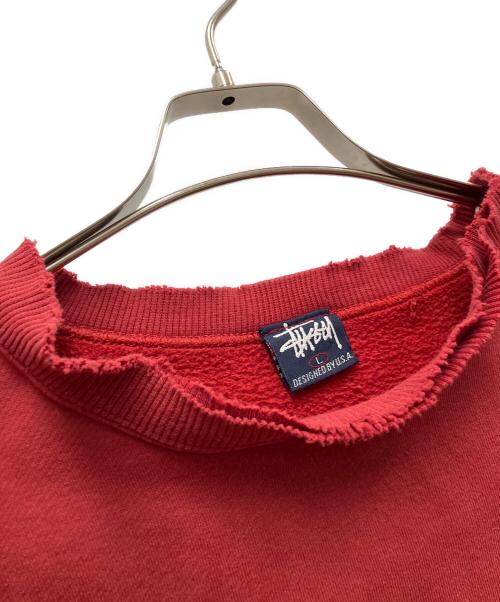 stussy（ステューシー）stussy (ステューシー) スウェット レッド サイズ:Lの古着・服飾アイテム