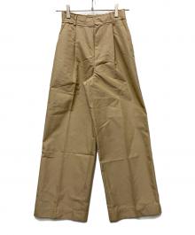 Ameri（アメリ）の古着「CUT OFF STRAIGHT CHINO PANTS」｜ベージュ