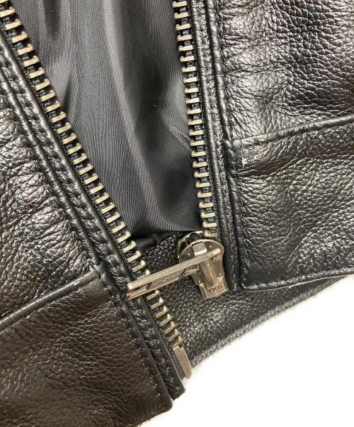 FORTIME（フォータイム）FORTIME (フォータイム) レザージャケット ブラック サイズ:Lの古着・服飾アイテム
