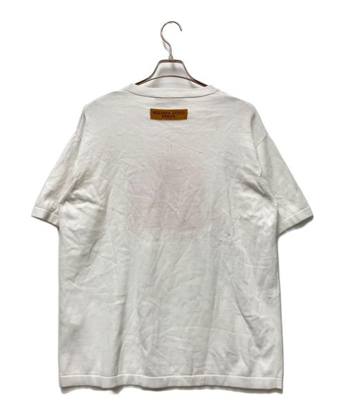 LOUIS VUITTON（ルイ ヴィトン）LOUIS VUITTON (ルイ ヴィトン) 半袖カットソー ホワイト×ピンク サイズ:Lの古着・服飾アイテム