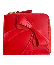 COMME des GARCONS（コムデギャルソン）の古着「BIG BOW ZIP AROUND WALLET(ビッグボウジップアラウンドウォレット)」｜レッド