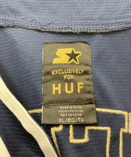 HUF（ハフ）HUF (ハフ) STARTER (スターター) ベースボールシャツ ネイビー×ホワイト サイズ:XLの古着・服飾アイテム