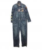 VANSON×Tom&Jerryバンソン×トムトジェリー）の古着「オールインワン」｜インディゴ×ブラウン