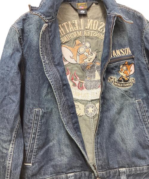 VANSON（バンソン）VANSON (バンソン) TOM&JERRY (トムトジェリー) オールインワン インディゴ×ブラウン サイズ:XXLの古着・服飾アイテム