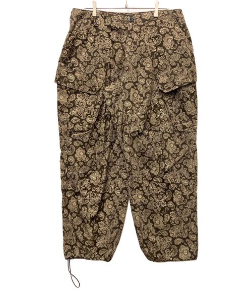 SWUN（エスダブリューユーエヌ）SWUN (エスダブリューユーエヌ) カーゴパンツ ブラウン×ベージュ サイズ:XLの古着・服飾アイテム