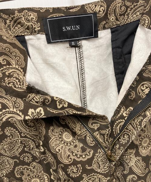 SWUN（エスダブリューユーエヌ）SWUN (エスダブリューユーエヌ) カーゴパンツ ブラウン×ベージュ サイズ:XLの古着・服飾アイテム