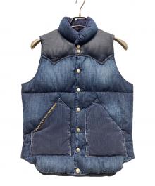 Hysteric Glamour×RockyMountainFeatherBed（ヒステリックグラマー×ロッキーマウンテンフェザーベッド）の古着「デニムダウンベスト」｜インディゴ