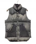 Hysteric Glamour×RockyMountainFeatherBedヒステリックグラマー×ロッキーマウンテンフェザーベッド）の古着「デニムダウンベスト」｜グレー
