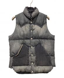 Hysteric Glamour×RockyMountainFeatherBed（ヒステリックグラマー×ロッキーマウンテンフェザーベッド）の古着「デニムダウンベスト」｜グレー