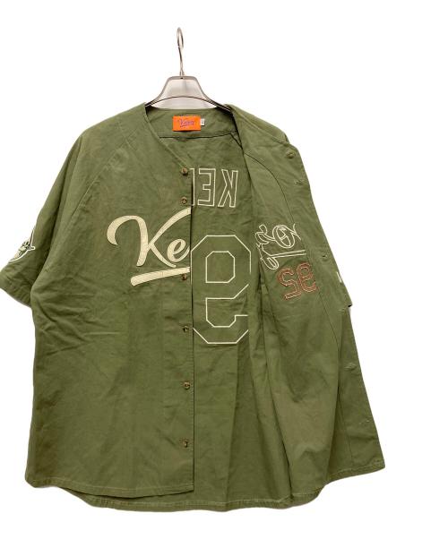 KEBOZ（ケボズ）KEBOZ (ケボズ) ベースボールシャツ カーキ サイズ:XLの古着・服飾アイテム