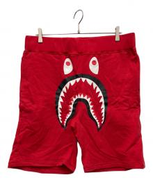 A BATHING APE（ア ベイシング エイプ）の古着「スウェットハーフパンツ」｜レッド