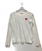 PLAY COMME des GARCONSプレイコムデギャルソン）の古着「長袖カットソー」｜ホワイト
