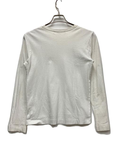 PLAY COMME des GARCONS（プレイコムデギャルソン）PLAY COMME des GARCONS (プレイコムデギャルソン) 長袖カットソー ホワイト サイズ:Lの古着・服飾アイテム