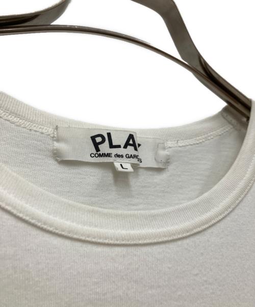 PLAY COMME des GARCONS（プレイコムデギャルソン）PLAY COMME des GARCONS (プレイコムデギャルソン) 長袖カットソー ホワイト サイズ:Lの古着・服飾アイテム