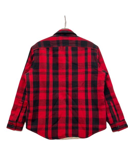 POLO RALPH LAUREN（ポロ・ラルフローレン）POLO RALPH LAUREN (ポロ・ラルフローレン) バッファローチェック裏ボアシャツジャケット レッド×ブラック サイズ:Lの古着・服飾アイテム