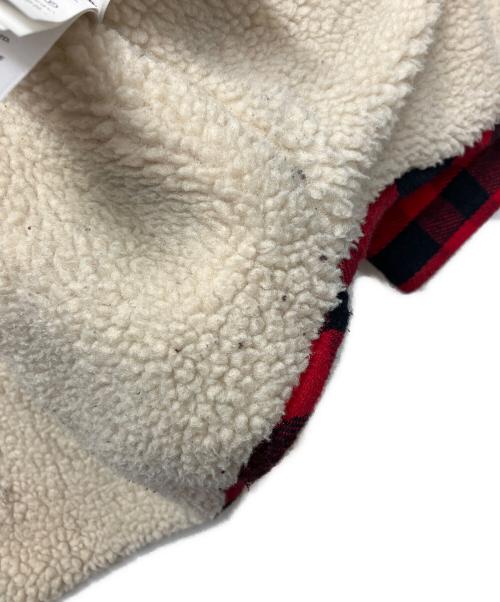 POLO RALPH LAUREN（ポロ・ラルフローレン）POLO RALPH LAUREN (ポロ・ラルフローレン) バッファローチェック裏ボアシャツジャケット レッド×ブラック サイズ:Lの古着・服飾アイテム