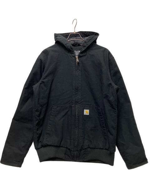 CarHartt（カーハート）CarHartt (カーハート) キルトフランネル裏地付きサンドストーンアクティブジャケット ブラック サイズ:Mの古着・服飾アイテム