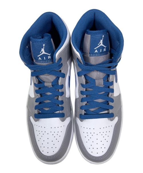 NIKE（ナイキ）NIKE (ナイキ) AIR JORDAN 1 MID ブルー×グレー サイズ:27cmの古着・服飾アイテム