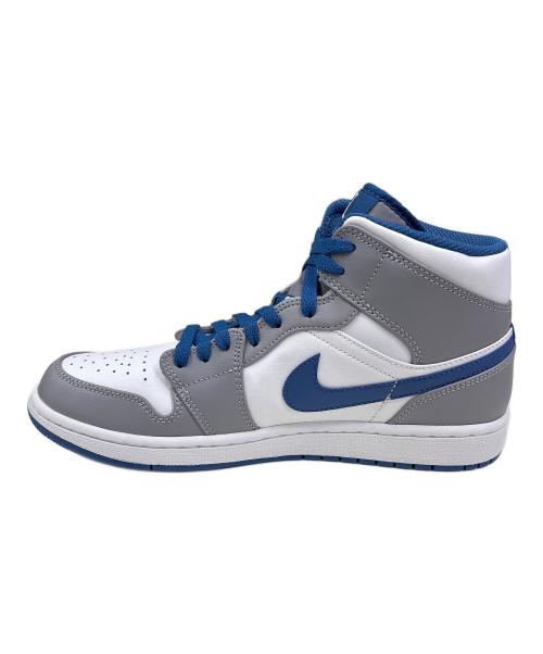 NIKE（ナイキ）NIKE (ナイキ) AIR JORDAN 1 MID ブルー×グレー サイズ:27cmの古着・服飾アイテム