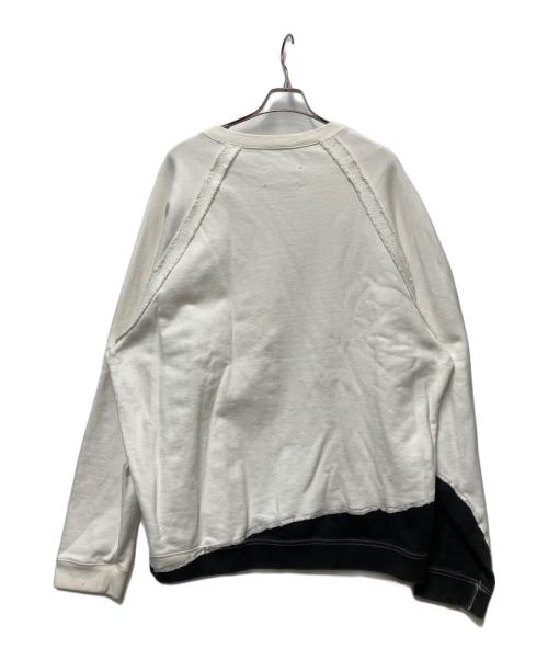 SUPREME（シュプリーム）Supreme (シュプリーム) Maison Margiela (メゾンマルジェラ) LOGO PRINT OVER SIZE SWEAT ホワイト×ブラック サイズ:50の古着・服飾アイテム