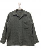 COMOLIコモリ）の古着「長袖シャツ」｜グレー×グリーン