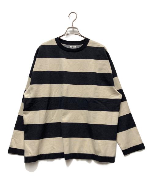 maillot（マイヨ）maillot (マイヨ) 長袖カットソー ベージュ×ブラック サイズ:3の古着・服飾アイテム