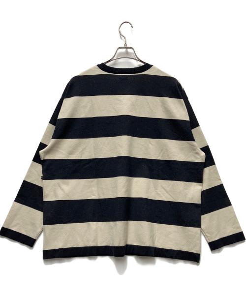 maillot（マイヨ）maillot (マイヨ) 長袖カットソー ベージュ×ブラック サイズ:3の古着・服飾アイテム