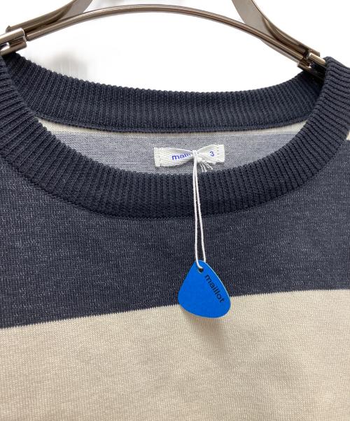 maillot（マイヨ）maillot (マイヨ) 長袖カットソー ベージュ×ブラック サイズ:3の古着・服飾アイテム