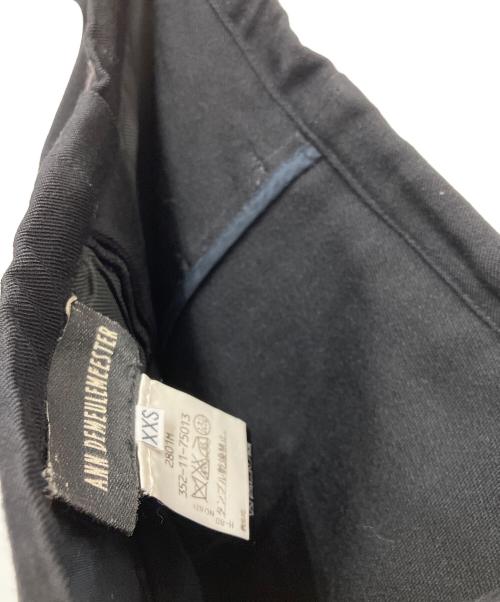 ANN DEMEULEMEESTER（アンドゥムルメステール）ANN DEMEULEMEESTER (アンドゥムルメステール) ストレートパンツ ブラック サイズ:XXSの古着・服飾アイテム