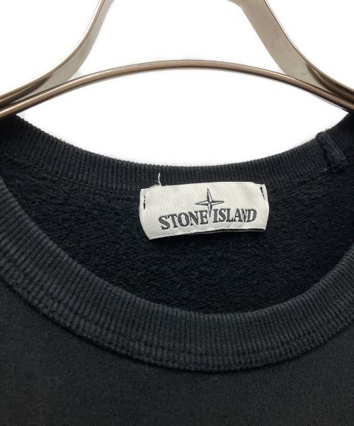 STONE ISLAND（ストーンアイランド）STONE ISLAND (ストーンアイランド) ロゴパッチ ワッペン クルーネック ブラック サイズ:XLの古着・服飾アイテム