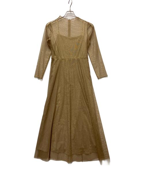 Kaene（カエン）Kaene (カエン) ノースリーブ・キャミソールワンピース ベージュ サイズ:Mの古着・服飾アイテム