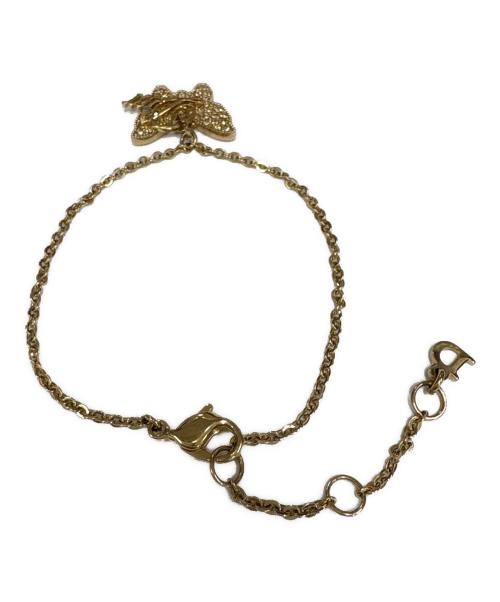Dior（ディオール）Dior (ディオール) 蝶モチーフブレスレット ゴールドカラー サイズ:約20cmの古着・服飾アイテム
