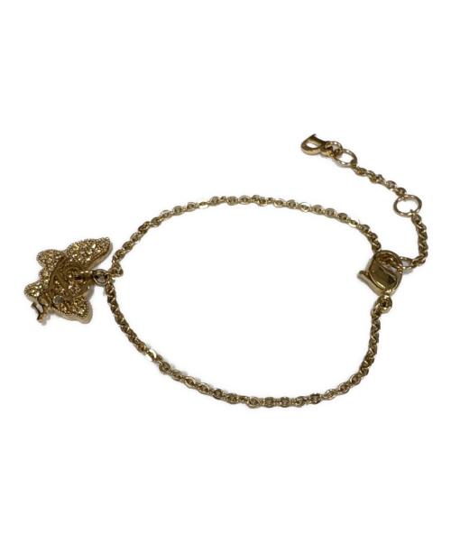 Dior（ディオール）Dior (ディオール) 蝶モチーフブレスレット ゴールドカラー サイズ:約20cmの古着・服飾アイテム