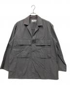 Graphpaperグラフペーパー）の古着「Wooly Cotton Military Jacket」｜グレー