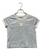 CELINEセリーヌ）の古着「半袖カットソー」｜スカイブルー×ホワイト