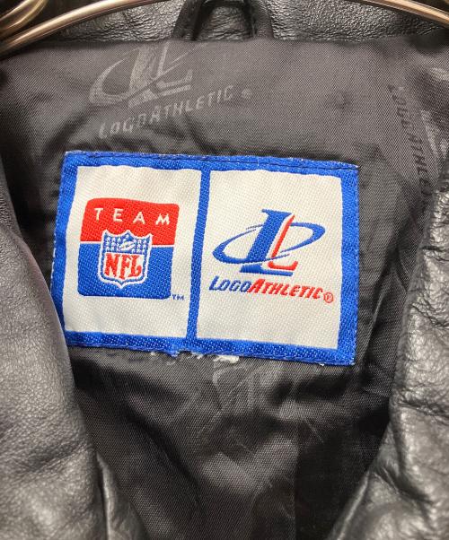 LOGO ATHLETIC（ロゴアスレチック）LOGO ATHLETIC (ロゴアスレチック) NFL (エヌエフエル) レザージャケット ブラック×ブルー サイズ:不明の古着・服飾アイテム