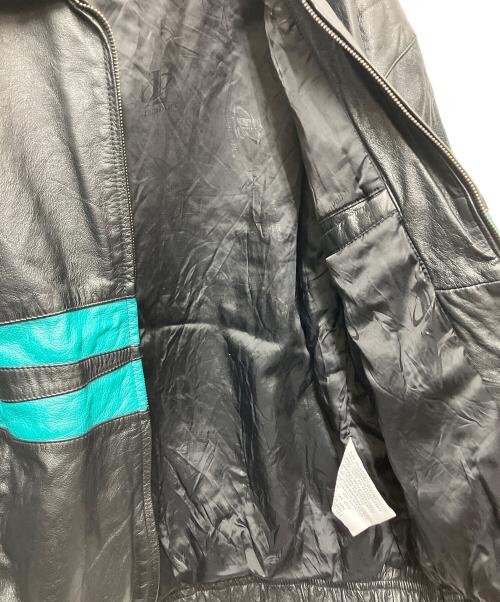 LOGO ATHLETIC（ロゴアスレチック）LOGO ATHLETIC (ロゴアスレチック) NFL (エヌエフエル) レザージャケット ブラック×ブルー サイズ:不明の古着・服飾アイテム