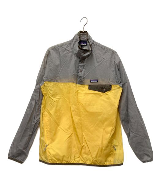 Patagonia（パタゴニア）Patagonia (パタゴニア) Houdini SnapT PullOver グレー×イエロー サイズ:Mの古着・服飾アイテム