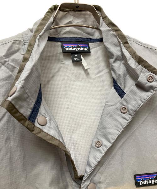 Patagonia（パタゴニア）Patagonia (パタゴニア) Houdini SnapT PullOver グレー×イエロー サイズ:Mの古着・服飾アイテム