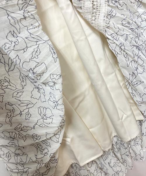 HER LIP TO（ハーリップトゥ）Her lip to (ハーリップトゥ) 長袖ワンピース ホワイト×グレー サイズ:Mの古着・服飾アイテム