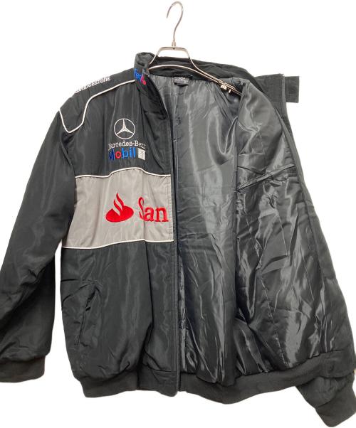 Mercedes Benz（メルセデスベンツ）Mercedes Benz (メルセデスベンツ) 中綿レーシングジャケット ブラック サイズ:XLの古着・服飾アイテム