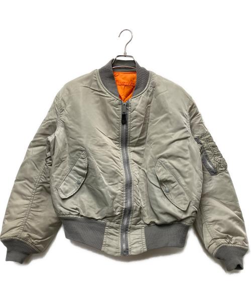 ALPHA（アルファ）ALPHA (アルファ) MA-1ジャケット ライトグレー サイズ:Lの古着・服飾アイテム