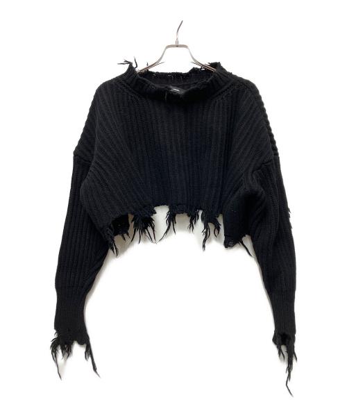 DIESEL（ディーゼル）DIESEL (ディーゼル) 厚手ニット ブラック サイズ:XXSの古着・服飾アイテム