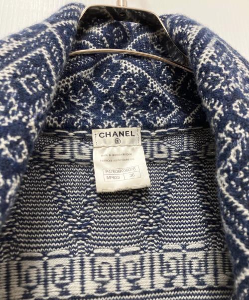 CHANEL（シャネル）CHANEL (シャネル) 厚手ニット ネイビー サイズ:36の古着・服飾アイテム