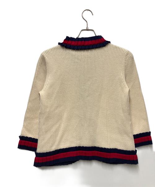GUCCI（グッチ）GUCCI (グッチ) 厚手カーディガン アイボリー サイズ:Lの古着・服飾アイテム