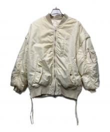 MAISON SPECIAL（メゾンスペシャル）の古着「Reversible Nylon Short MA-1」｜アイボリー