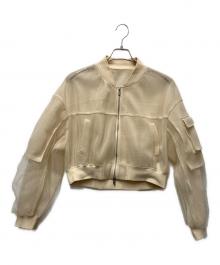 MAISON SPECIAL（メゾンスペシャル）の古着「チュールレイヤードブルゾン」｜アイボリー