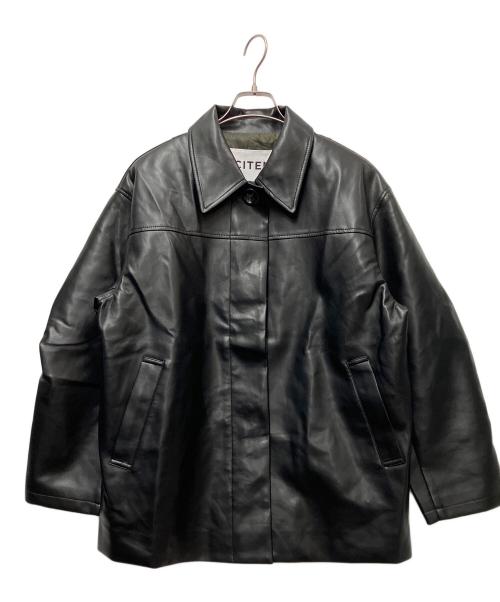 CITEN（シテン）CITEN (シテン) フェイクレザージャケット ブラック サイズ:Mの古着・服飾アイテム